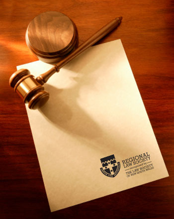 Image of a gavel resting on Law Society of NSW letterhead